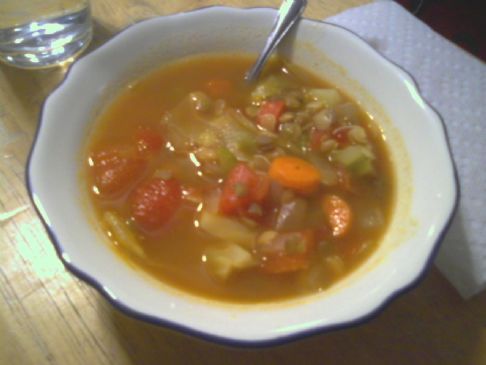 Sprouted Lentil Soup