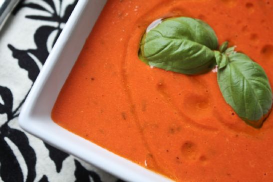 Slow Roasted Tomato and Basil Bisque