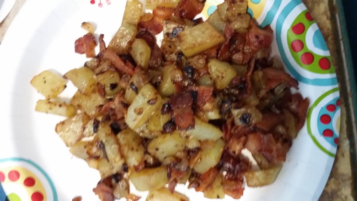 Sauteed Choyate Squash with onion and bacon