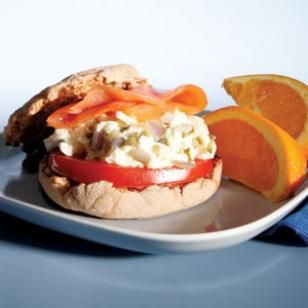 Egg and Salmon Sandwich