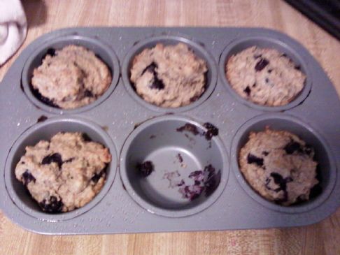 Lori's Sugar Free whole wheat Blueberry Muffins