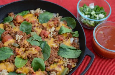 One-Skillet Mexican Beef and Rice Casserole