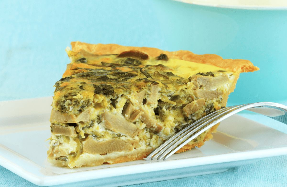 Feta Mushroom Spinach Quiche