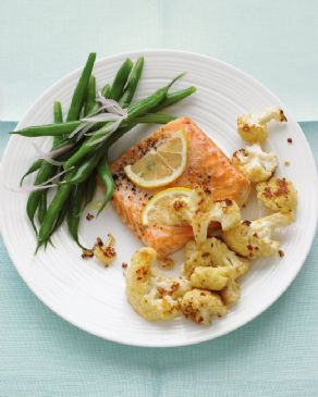 Roasted Salmon with spicy cauliflower