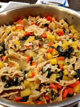 chicken noodle soups with root vegetables