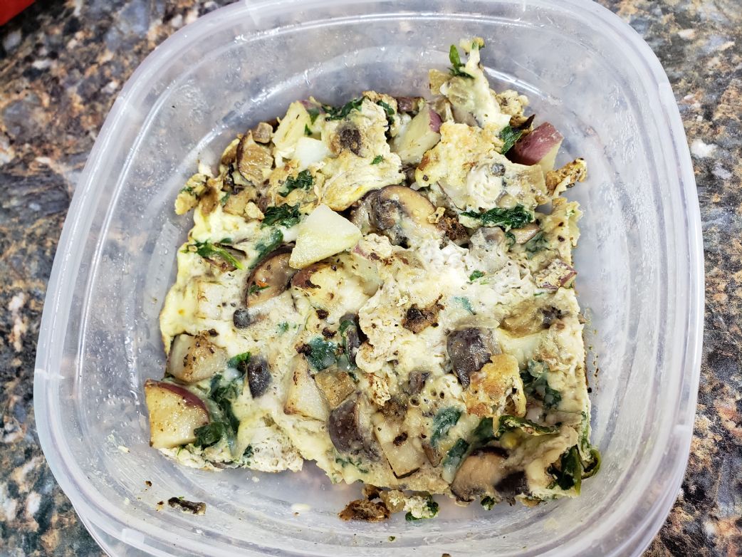 Spinach, Mushroom and Potato Frittata