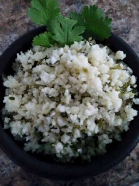 Cauliflower Rice w/lime and cilantro
