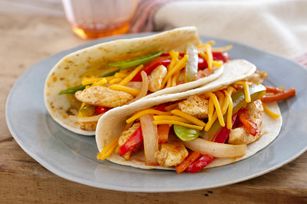 Weeknight Chicken Fajitas; Kraft Recipe