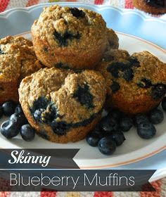 Skinny Blueberry Banana Muffins