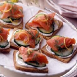 Smoked Salmon and Cucumber Tea Sandwiches