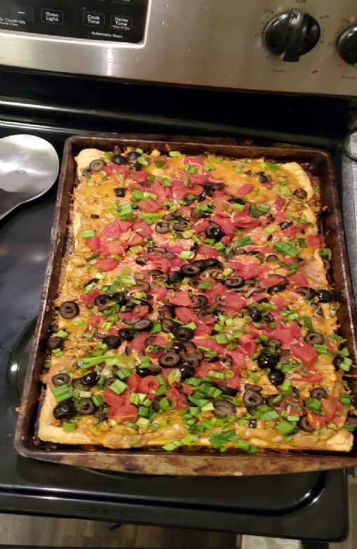 Crescent Roll Taco Pizza