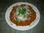 Spaghetti Squash and Meat Sauce