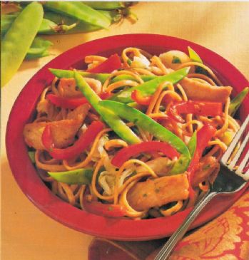 Pork and Linguine Stir-Fry