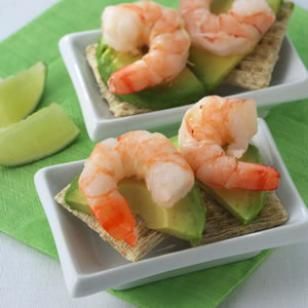 Shrimp and Avocado Canapes