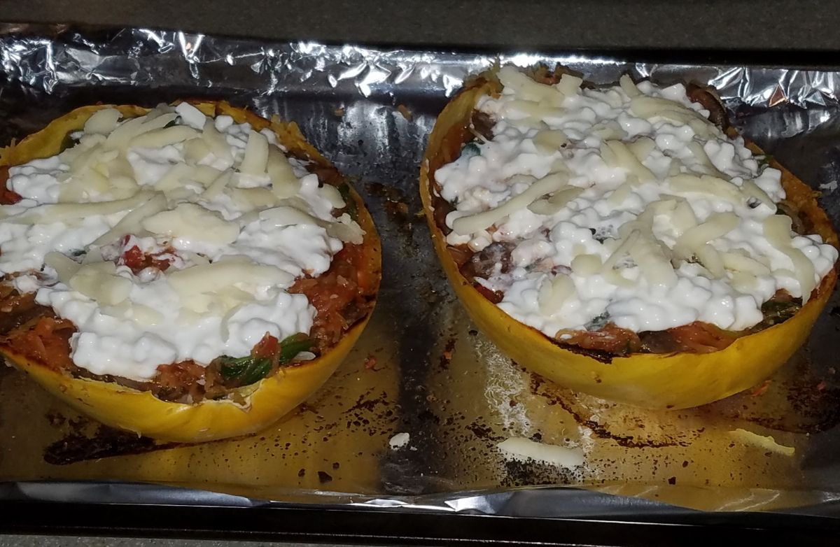 Spaghetti Squash Pizza Bowls