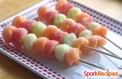 Frozen Melon Kabobs