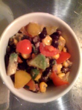 Black Bean, Roasted Corn, Tomato, Avocado Salad