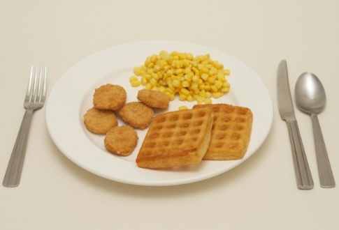 Chicken Nuggets, Waffles and Spaghetti Loops