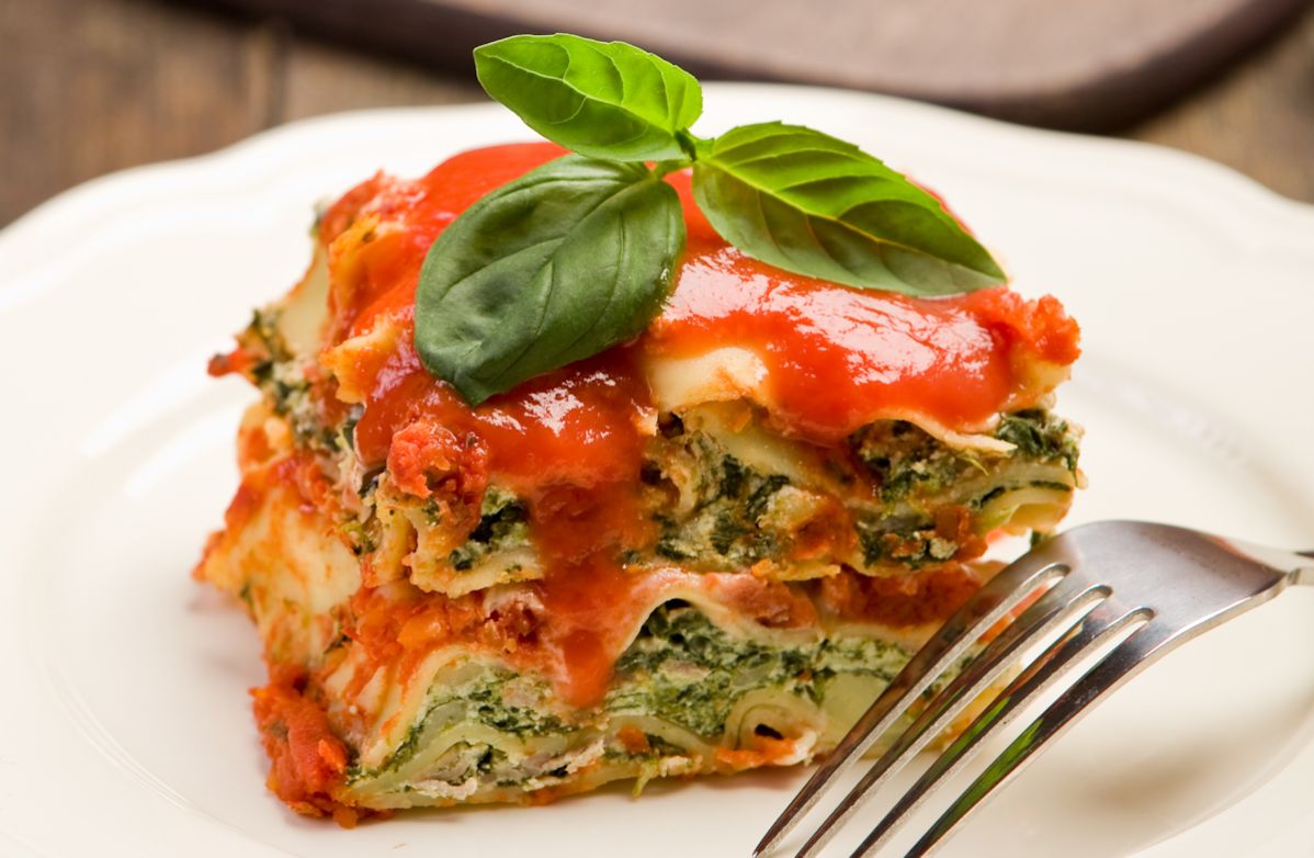 Lower Fat Spinach Lasagna