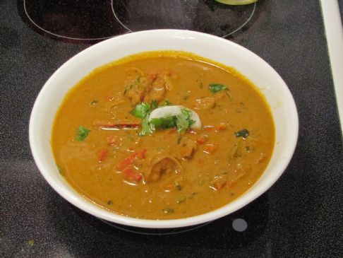 Spicy Thai shrimp curry