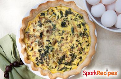 Feta Mushroom Spinach Quiche