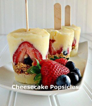 Cheesecake and Berries Popsicle