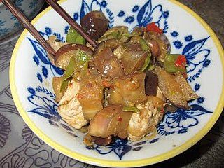 Sweet and Spicy Chinese Eggplant (with Chicken)