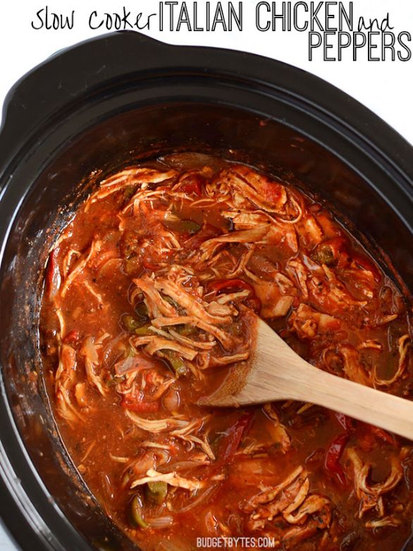 Italian Chicken and Peppers (Slow Cooker)