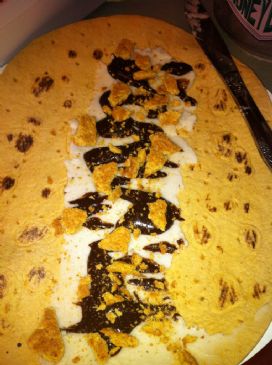 Flatout S'mores Wrap (vegetarian dessert for two)