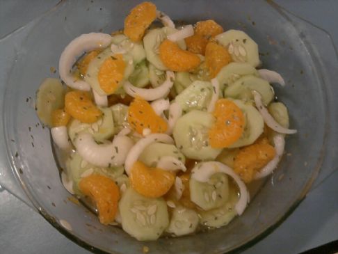 Sweet Cucumber and Mandarin Orange Salad