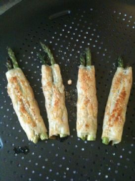 Like Paula Deen's Phyllo Wrapped Asparagus but healthier