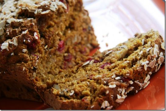 fANNEtastic food's Fresh Cranberry Walnut Pumpkin Loaf (with walnuts)