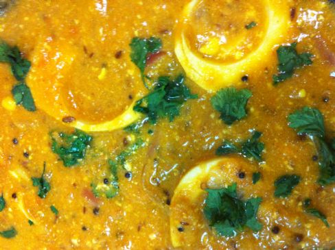 Egg Curry- Low fat version.