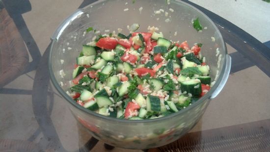 Easy cool cucumber salad