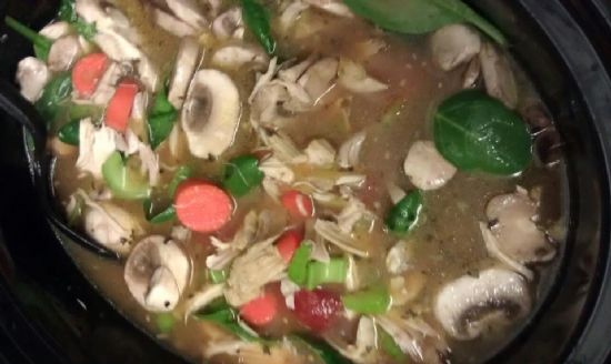 Spicy Homemade Chicken Noodle Soup Party in the Slow Cooker!