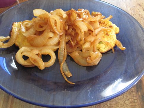 Baked Corn Cakes with Carmelized Vidalia Onions