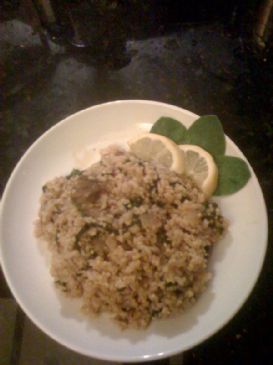 mushroom, millet and rice