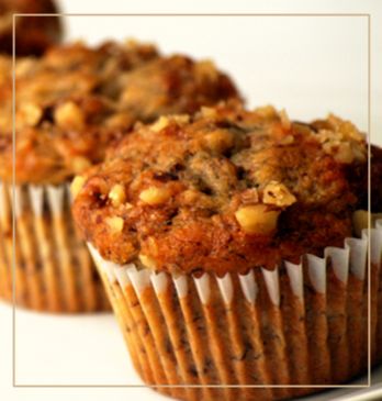 Banana and nut muffins