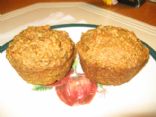 Whole wheat, oat bran, flax pineapple muffins