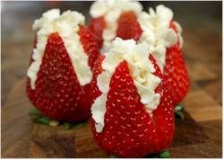 Fresh Strawberries and Cream Desert