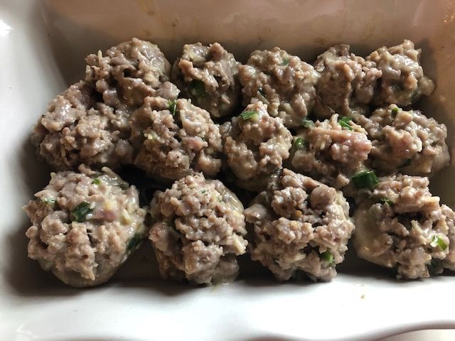 Keto - Mascarpone Sausage Stuffed Mushrooms