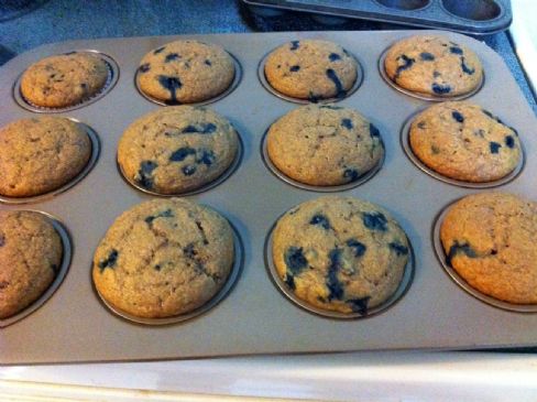 Whole Wheat Good Morning Blueberry Muffins