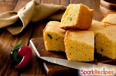 Cornbread with Cream Corn, Cheese, Jalapenos