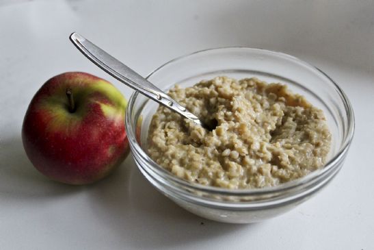 Warm Soy Oatmeal and Apple