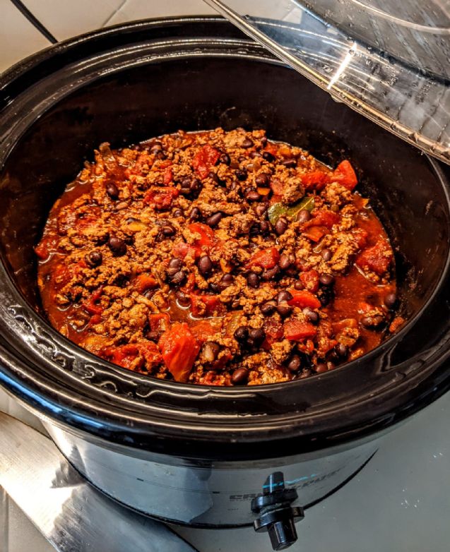 Slow Cooker Turkey Chili with Black Beans