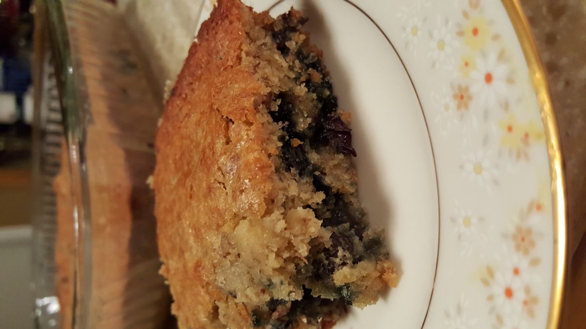 GF banana blueberries bread