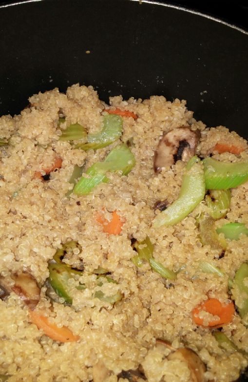Quinoa with vegetables and parmesan cheese
