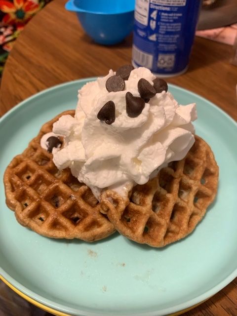 Mommies chocolate chip keto waffles