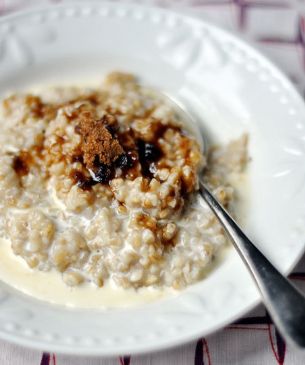 Steel cut oats (made the night before)