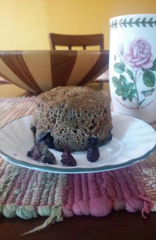 Blueberry Flax Microwave Muffin